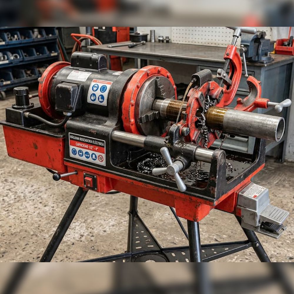 Tarraja eléctrica para hacer roscas en tuberías en alquiler - Inversiones Gintex - Venezuela
